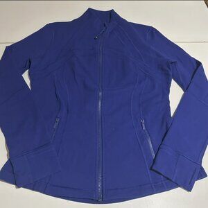 Lululemon Define Jacket Women’s Size 12 Blue Full Zip Athleisure LW4AWLS Gym